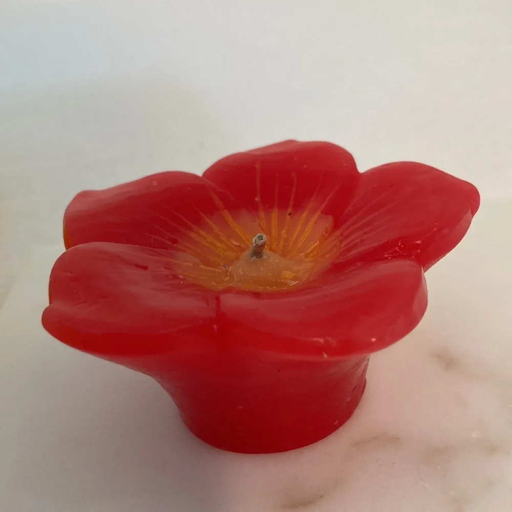 Crate&Barrel flower floating candles New in box